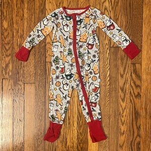 Little Sleepies Zippy Size 6-12 months | Christmas Cookie Print